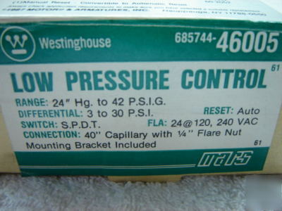 Low pressure control mars 46005 010-1 P70AB-12