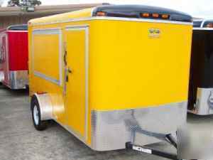 Tramp trailers 6 x 12 yellow concession 2-3X6 windows t
