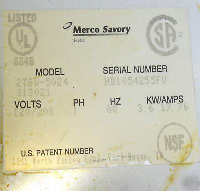 Used merco savory 48