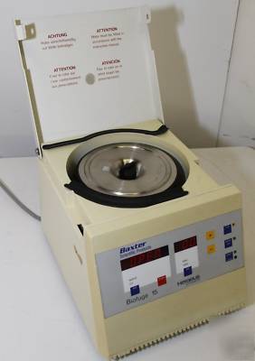 Biofuge 15 heraesus baxter table top centrifuge