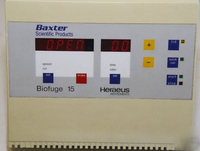 Biofuge 15 heraesus baxter table top centrifuge