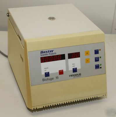 Biofuge 15 heraesus baxter table top centrifuge