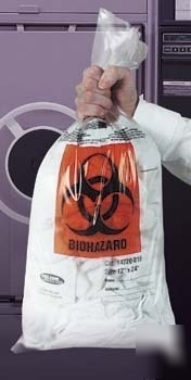 Vwr autoclavable biohazard bags, 1.5 mil : 14220-000