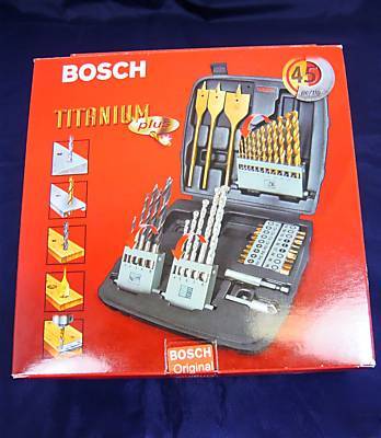 Bosch 45 piece titanium plus drill and bit set in case