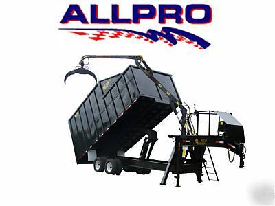 New all pro dump trailer grapple trash cargo enclosed 