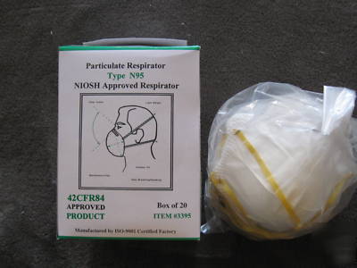 N95 particulate respirator face mask-box of 20 