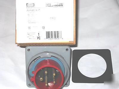New HBL516B6W hubbell flanged pin sleeve 4 pole 5 wire