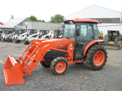 2007 kubota L3540D compact tractor loader 4X4 cab a/c