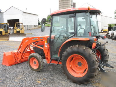 2007 kubota L3540D compact tractor loader 4X4 cab a/c