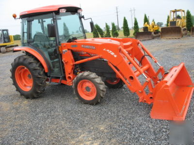 2007 kubota L3540D compact tractor loader 4X4 cab a/c