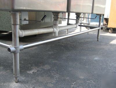 3 compartment sink w/1 faucet/raised drain board 7087