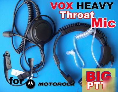 Fbi throat mic motorola radio HT750 HT1250 GP340 -FJ02