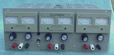 Lambda lpt-7202-fm triple out bench power supply nice 