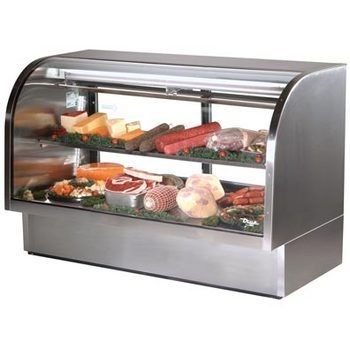 True tcgg-72-s curved glass deli case - 72