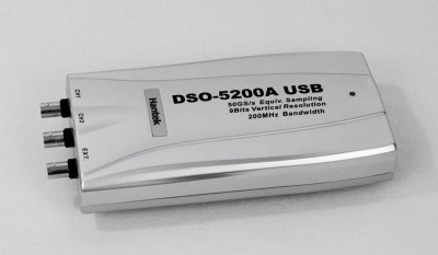 Hantek dso-5200A 2 channel 200 mhz scopemeter 250 msa/s