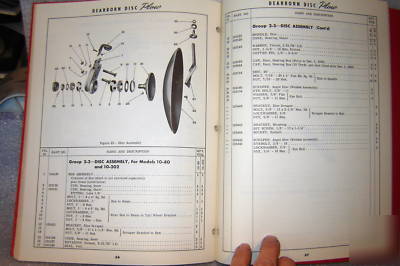 12 dearborn farm equipment master parts manuals 1950's