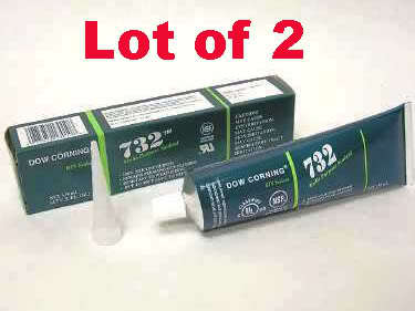 Lot of 2 dow corning 732 multi-purpose clear sealant