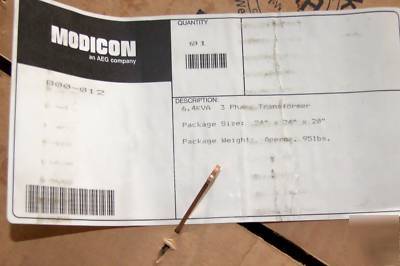 Modicon 800-0012 transformer 6.4 kva / norlake st-3510 