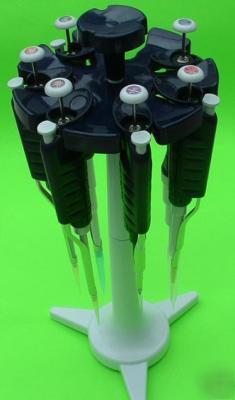 New set 7-accupette pipette,pipetter,pipettor&stnd fshp