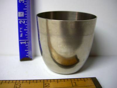 Pure nickel crucible 125 ml spun flat bottom high-form