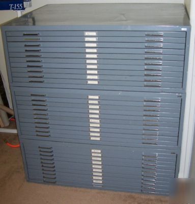 Safco 10 drawer blueprint file cabinets save $4000+ 