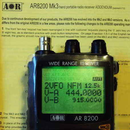 + aor AR8200 MK3 wide receiver radio scanner AR8200MK3