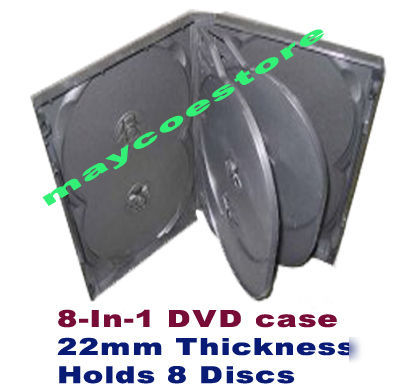 20 pcs 22MM 8 in 1 dvd case box > hold 8 disc 1 insert