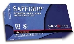 Microflex safegrip powder-free latex gloves, : sg-375-m