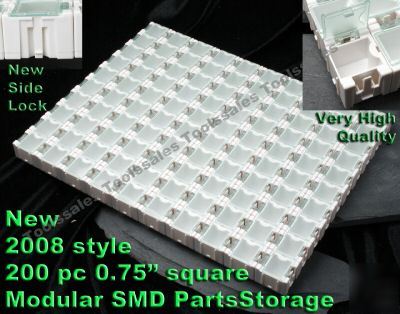 New 200 smd ic component storage bin shelf spring door