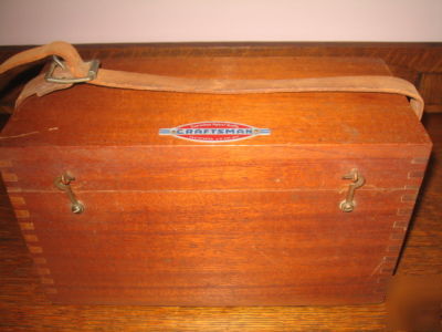 Vintage craftsman brass transit in wood case
