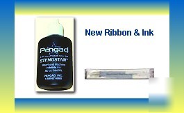 Bottle of indelible ink & ribbon - free shipping