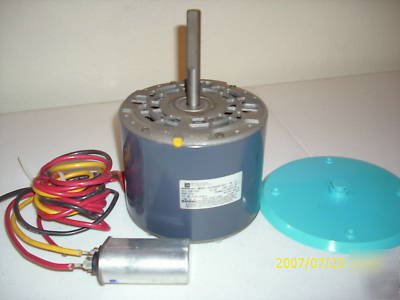 Emerson 1/3HP 230V fan motor w/ capacitor & rain shield