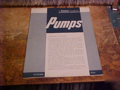 October 1954 booklet pumps a power handbook tyler hicks