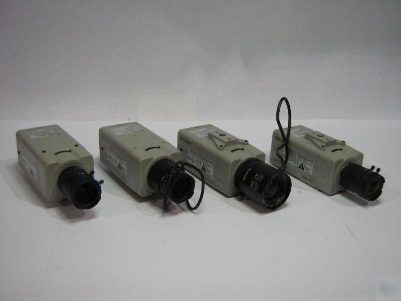 Lot of 4 sony spt-M124 b&w video cameras