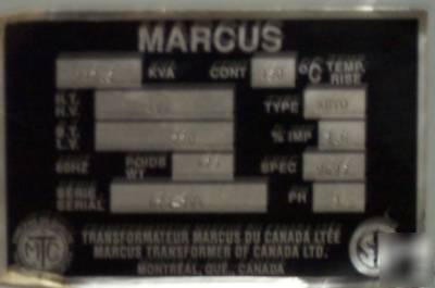 Marcus 112.5 kva transformer