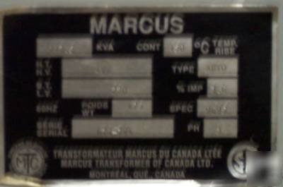 Marcus 112.5 kva transformer