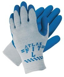 1 pair atlas fit 300 size large rubber coated gloves