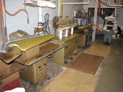 Dry cleaners equipment, pressers, conveyer etc