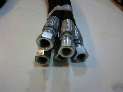 Goodyear 1/4 double braided hydraulic hose jic lot of 5