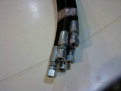 Goodyear 1/4 double braided hydraulic hose jic lot of 5