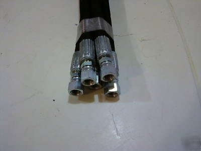 Goodyear 1/4 double braided hydraulic hose jic lot of 5