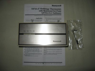 New honeywell T874A-f multistage thermostat