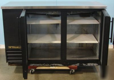 New true tbb-2G 2 glass door backbar cooler, compressor