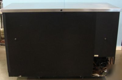 New true tbb-2G 2 glass door backbar cooler, compressor