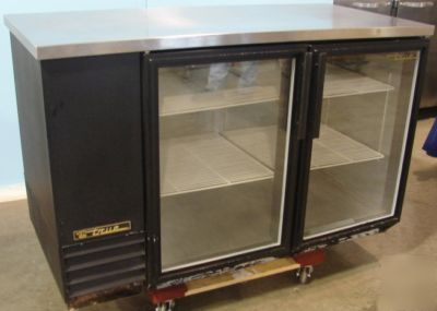 New true tbb-2G 2 glass door backbar cooler, compressor