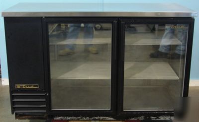 New true tbb-2G 2 glass door backbar cooler, compressor