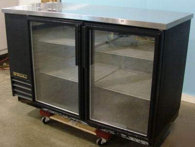 New true tbb-2G 2 glass door backbar cooler, compressor