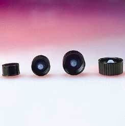 Qorpak black phenolic screw caps, poly-seal : 5069/12