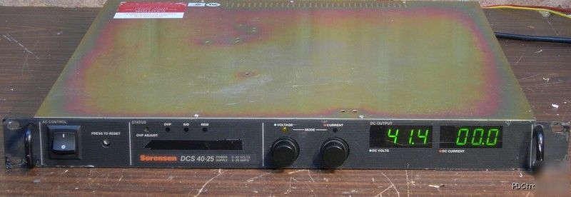 Sorensen xantrex dcs 40-25 power supply 0-40V 25A 1KW 