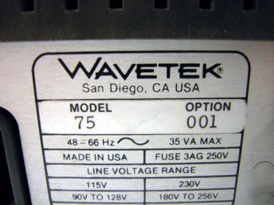 Wavetek 75 abitrary waveform function generator opt 1